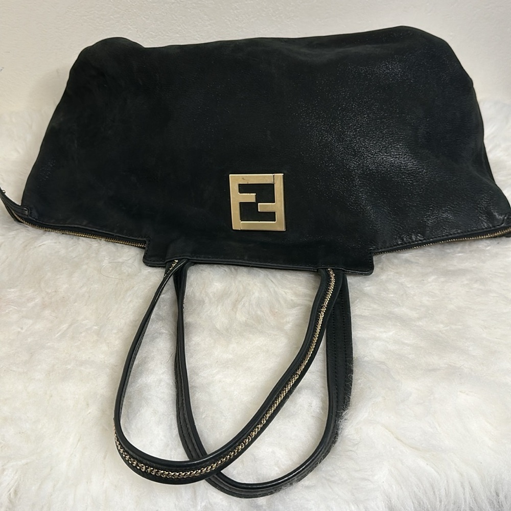 💯Authentic Fendi FF Lampo Chain Shoulder Tote Bag🍀 - Picture 11 of 17